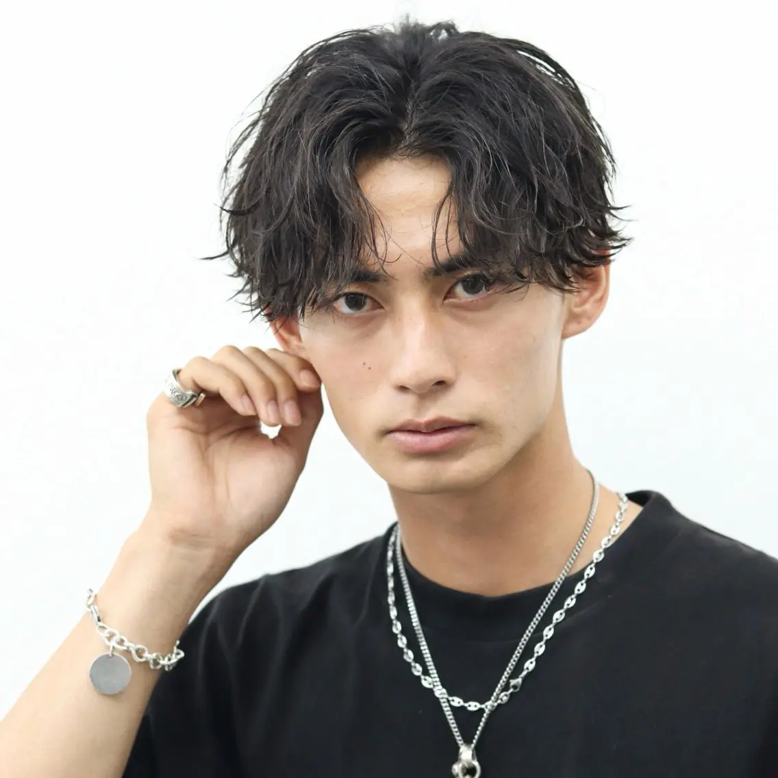 ショート カラー パーマ メンズ ヘアカラー 木代 ひめりのヘアスタイル