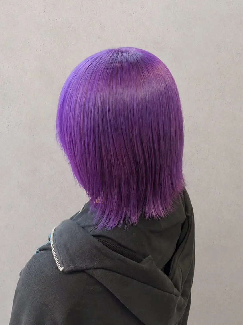 ショート カラー 透明感カラー パープルカラー バイオレットカラー ヘアカラー 新宿 /ハイトーン /透明感NIKI🐺のヘアスタイル