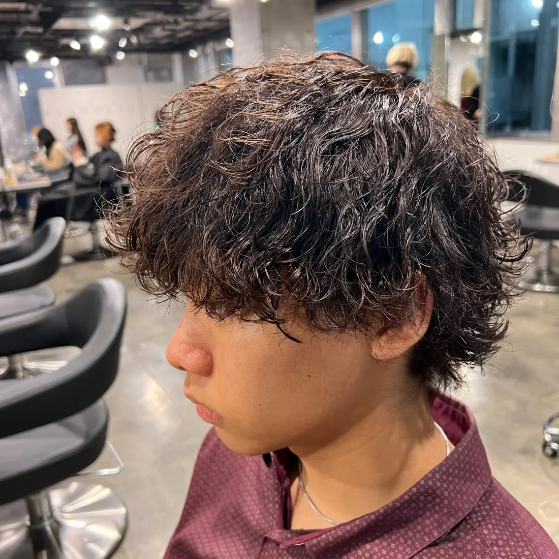 ショート カラー パーマ ヘアアレンジ メンズ キッズ アップバング センターパート メンズハイライト マッシュ メンズパーマ 🔷横浜1のパーマ 職人🔷将太郎のヘアスタイル