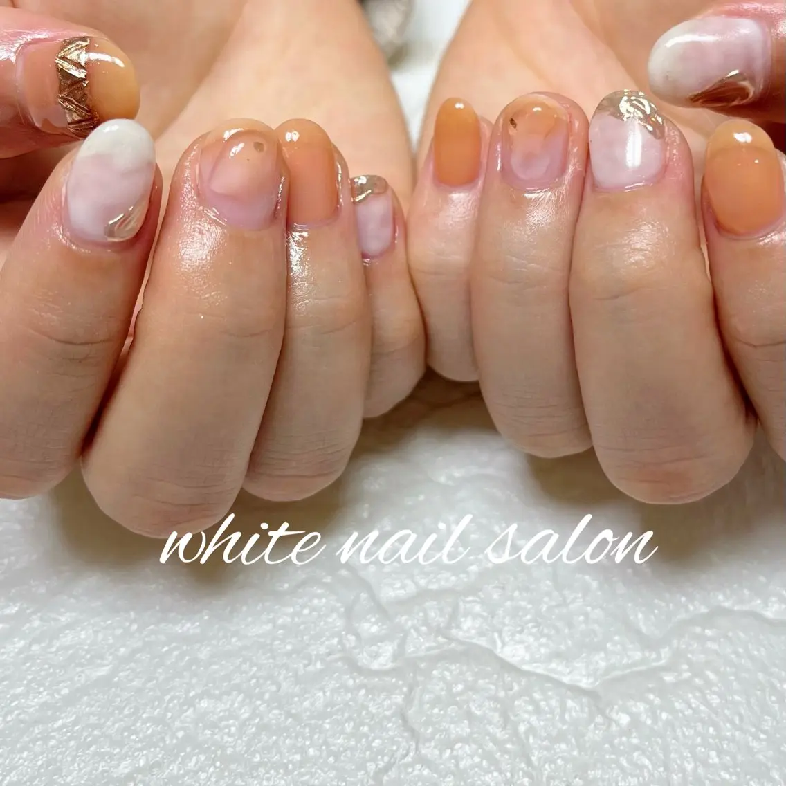 ネイル ラメ(グリッター) 持ち込み ハンドネイル white nail salonのネイルデザイン