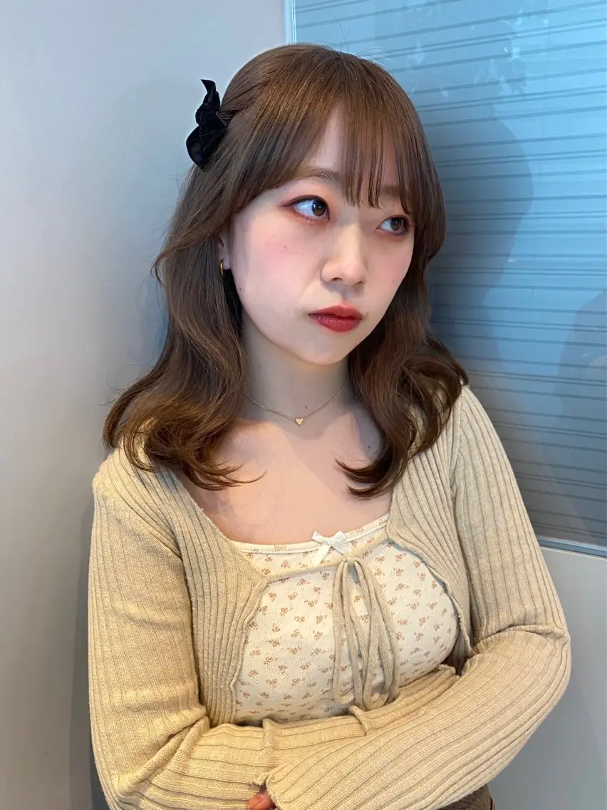 ミディアム カラー ブリーチ カット ヘアカラー トリートメント mai / linoah˚✧のヘアスタイル