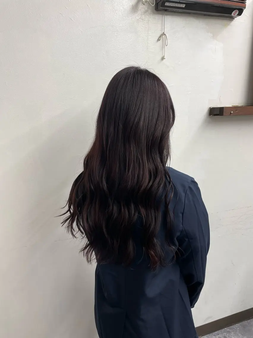 ロング ピンクラベンダー カット ヘアカラー SFIDA みつえのヘアスタイル