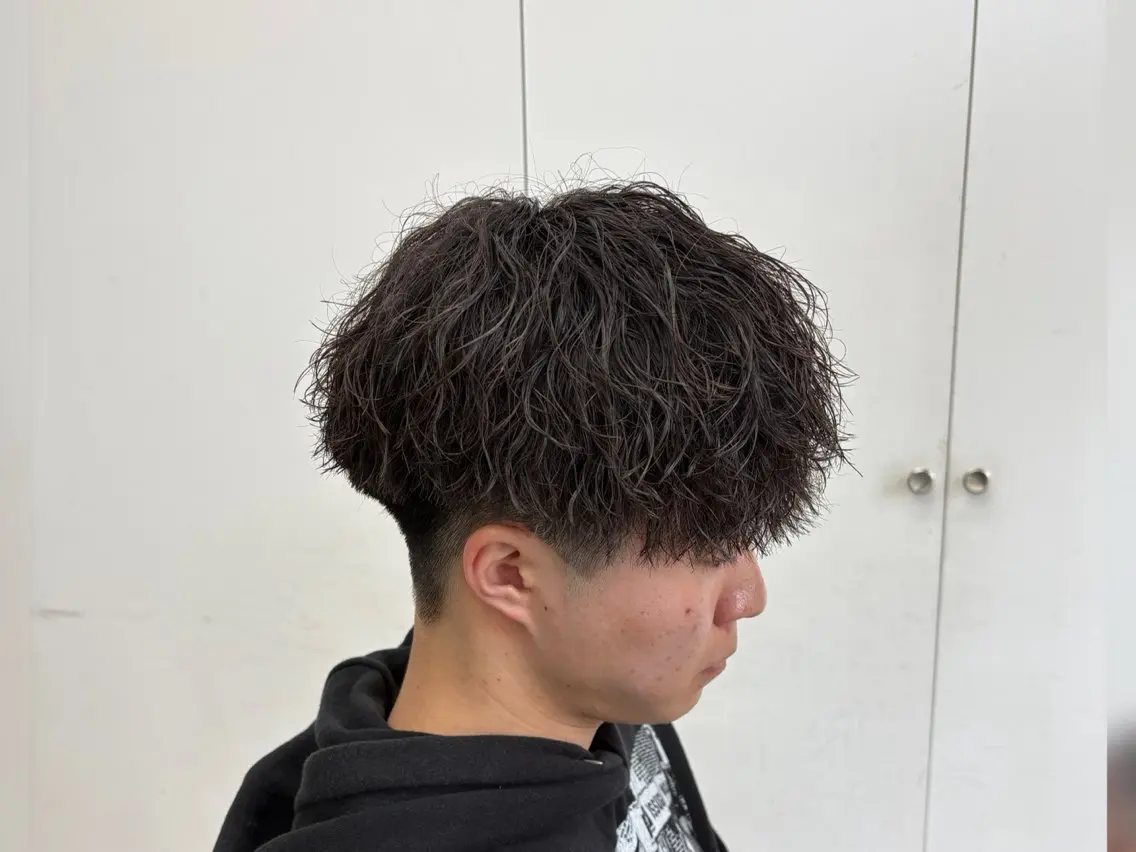 ショート メンズ カット パーマ メンズパーマ/新潟/ 万代／田崎亮🌟のヘアスタイル