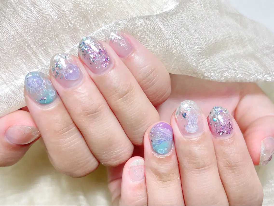 ネイル ハンドネイル 🎀ネイルサロン エクラYUI🎀のネイルデザイン