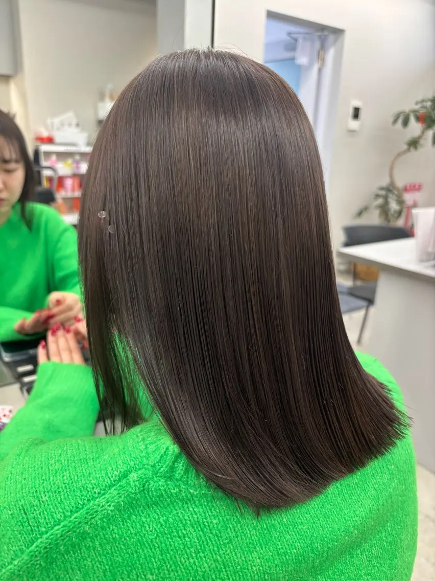 柔らか透明感🍀ブリーチなしWカラー/赤み消し・肌映えベージュ🫧の写真