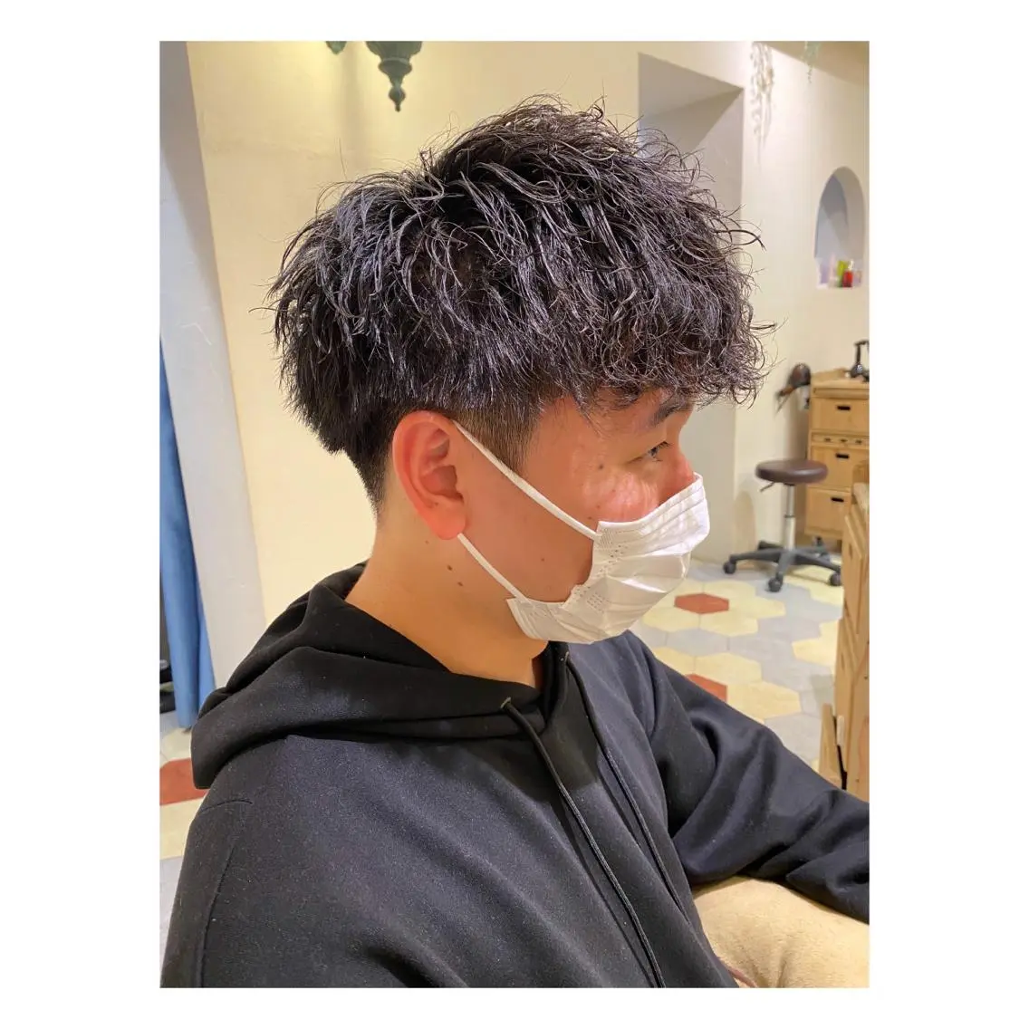 パーマ メンズ カット パーマ 菊池大一 溝の口パーマのヘアスタイル
