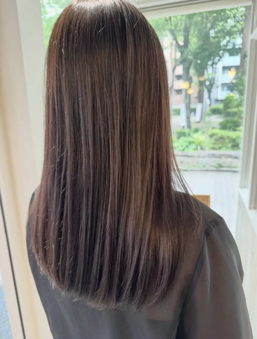 セミロング カット ヘアカラー 🌳池袋美容室🌳 albero林美里のヘアスタイル