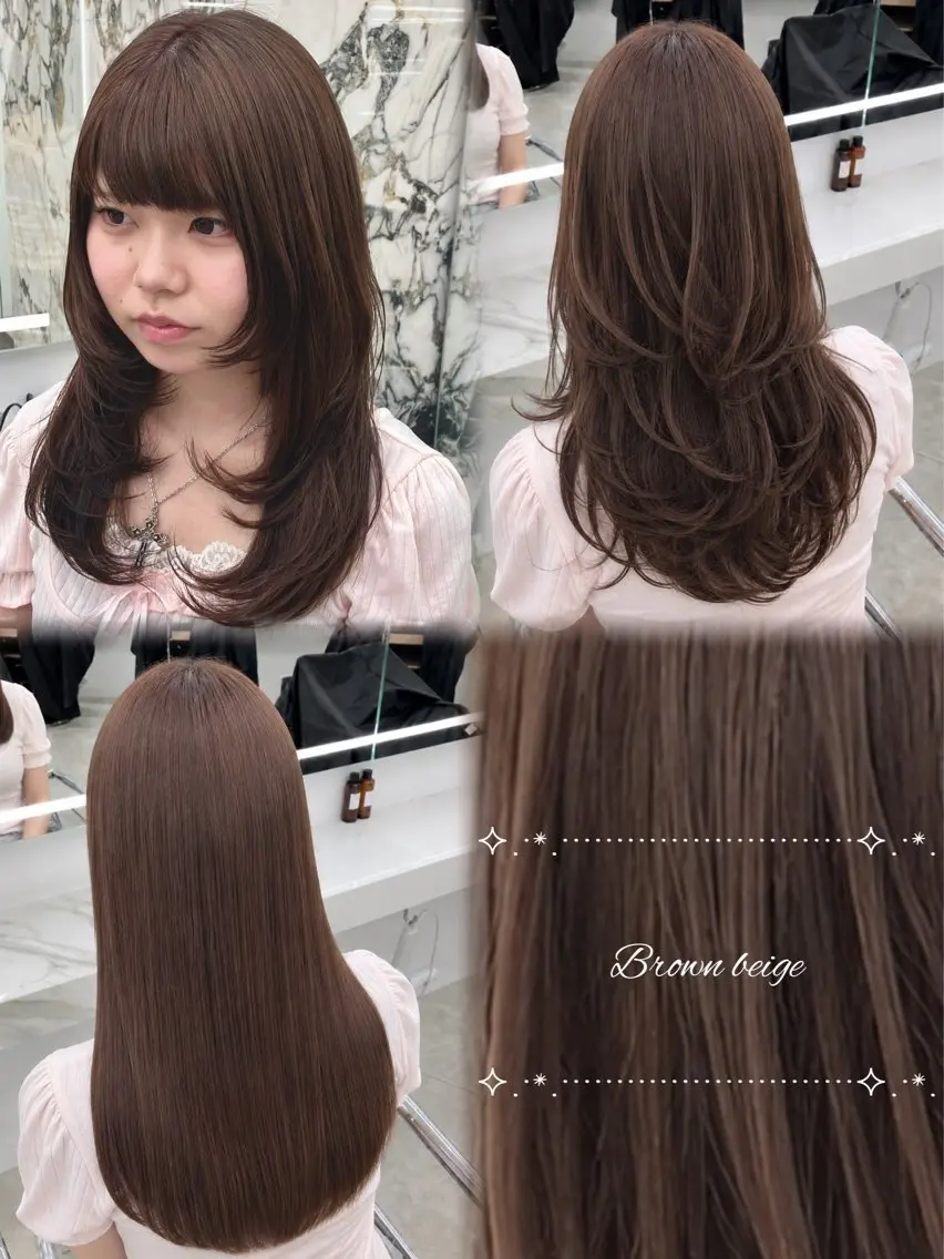 ロング カラー ヘアカラー トリートメント 似合わせカラー🌈 髪艶縮毛矯正🪞ちばのヘアスタイル