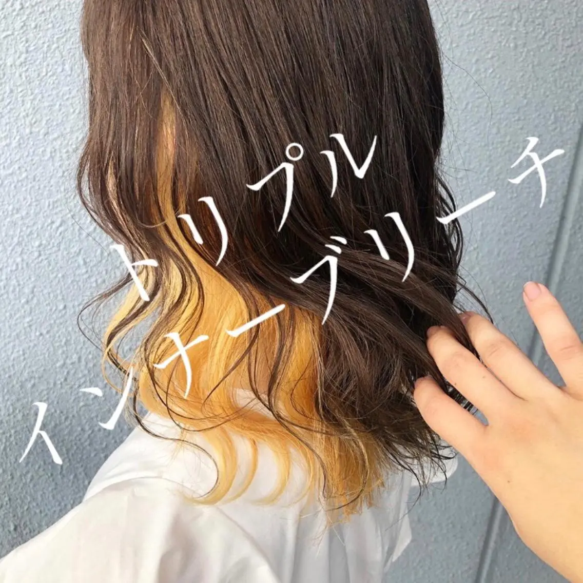 セミロング カラー ヘアアレンジ ブリーチ インナーカラー なつき/艶ピンク/ girly hairのヘアスタイル
