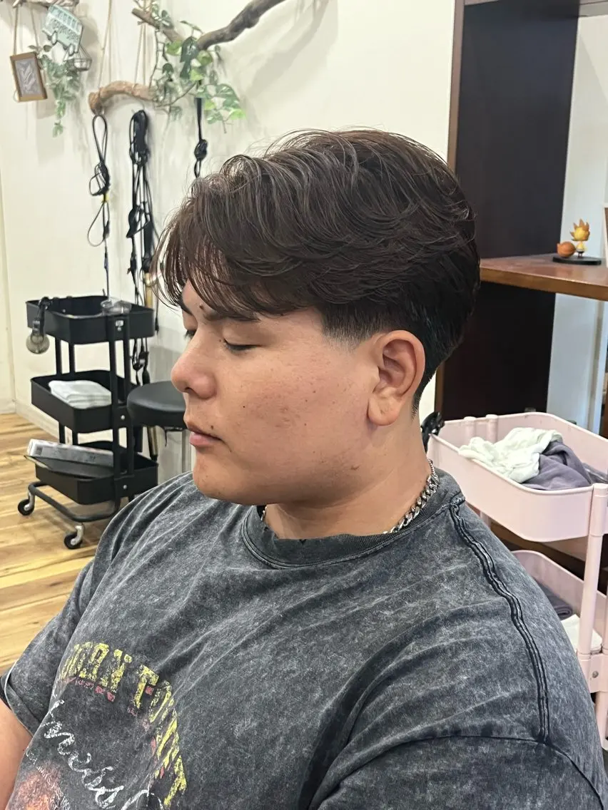 ショート パーマ カット パーマ メンズサロン関 紫雲(セキレンゲ)のヘアスタイル