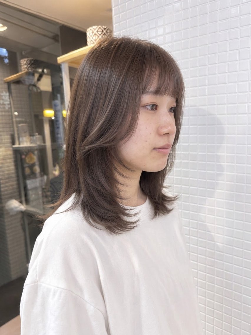ミディアム レイヤーカット 鈴木 啓太のヘアスタイル