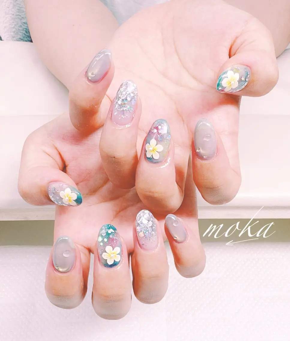ネイル ハンドネイル ハンドケア 胡蝶蘭レディースサロ ンNailMOKAのネイルデザイン