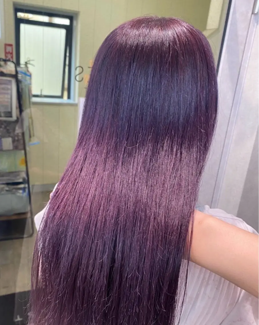 ロング カラー ラベンダーカラー ピンクカラー ヘアカラー 透明感カラー🫧🎀 まりなのヘアスタイル