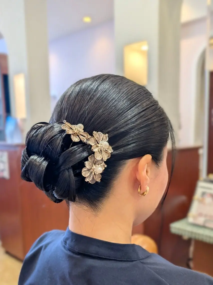 ミディアム ヘアアレンジ ヘアセット ブランシェ勝川南口店 石原 あゆみのマツエク・マツパデザイン