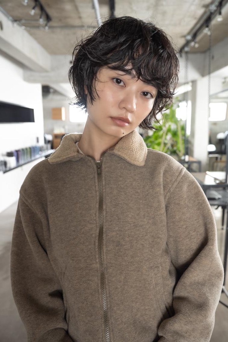 ショート パーマ ボブ くせ毛 似合わせカット ニュアンスパーマ パーマ 植木 大基のヘアスタイル