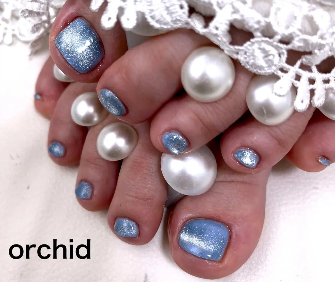 ネイル マグネットネイル ハンドネイル フットネイル orchid ♡オーキッドのネイルデザイン