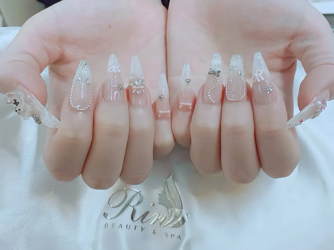ネイル べっ甲ネイル チークネイル フラッシュネイル フラワーネイル フットネイル ハンドネイル Rin Nail Shinokuboのネイルデザイン