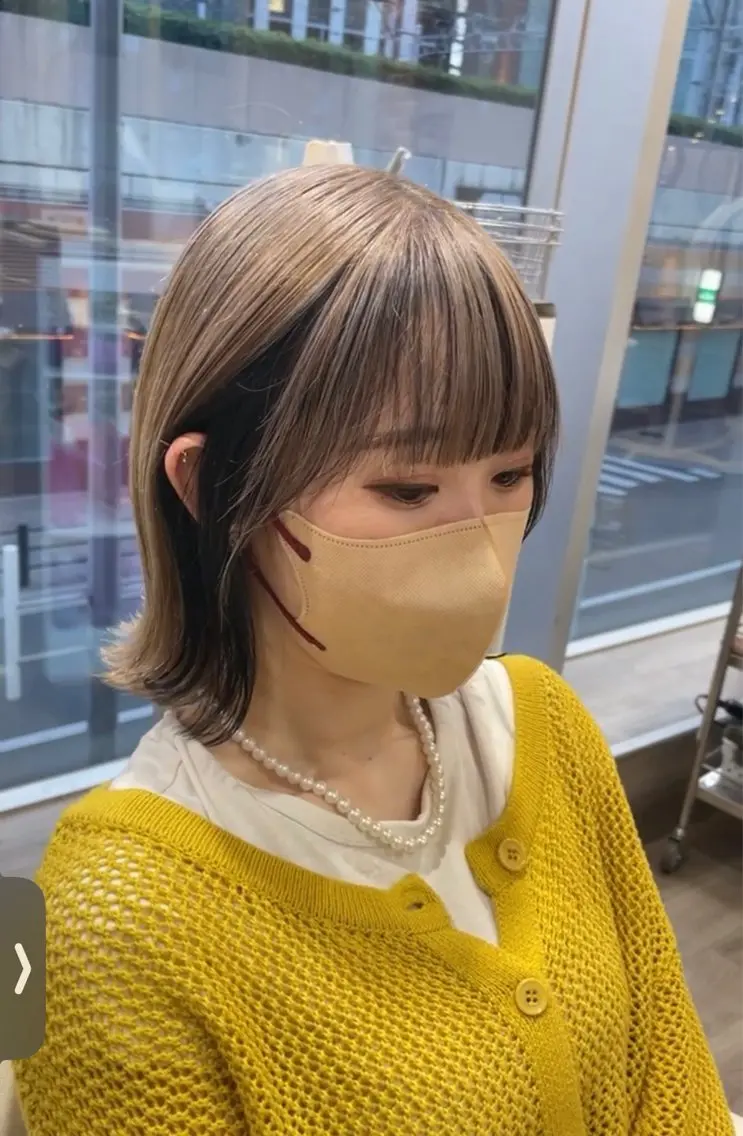 ショート カラー ミストバング フェイスフレーミング 顔周りカット 小顔カット ✨似合わせ特化美容師 WILL上村 拳吾のヘアスタイル