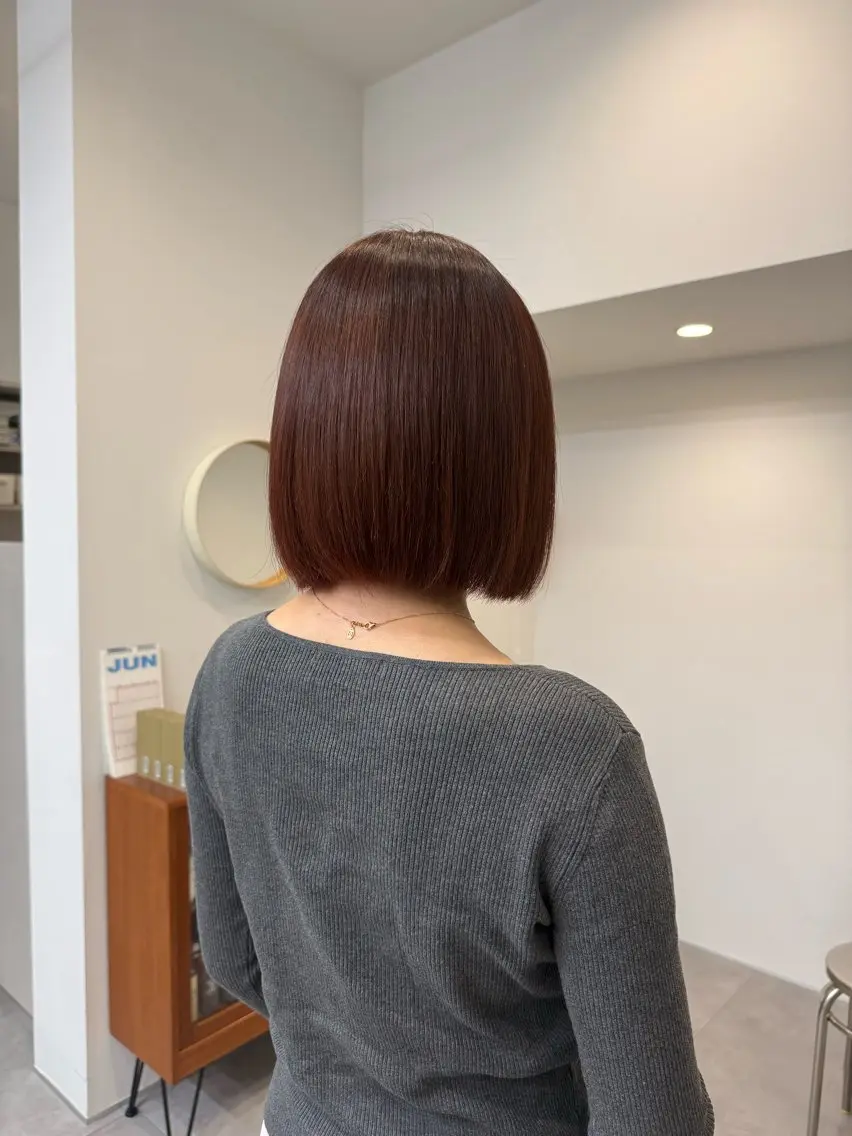 ミディアム カラー ヘアカラー 齋藤 小羽のヘアスタイル