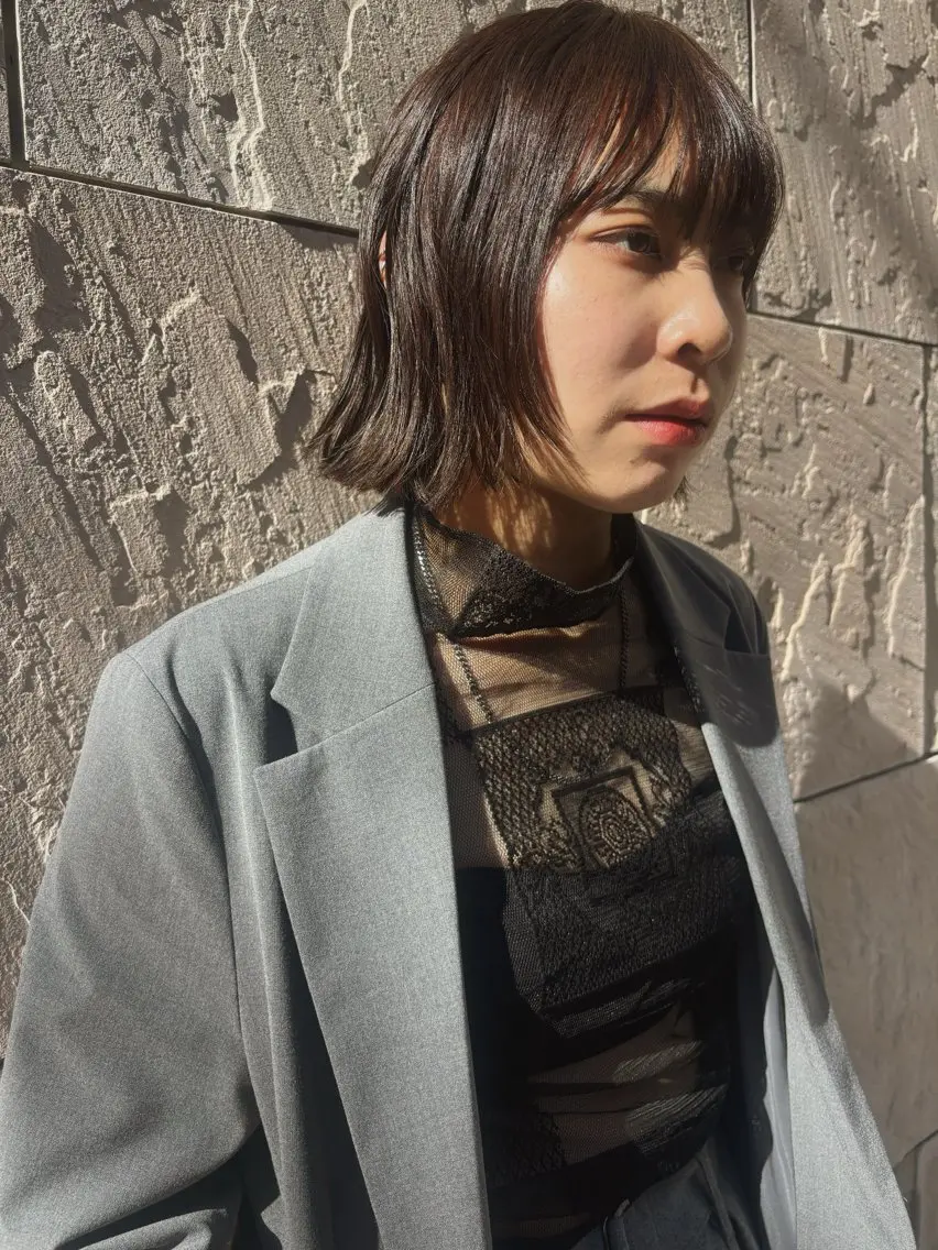 ミディアム カット トリートメント オカモト ハルカのヘアスタイル