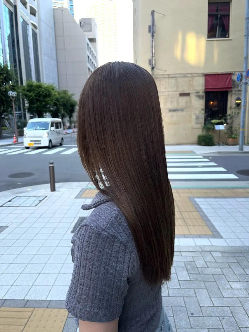 透明感たっぷり艶カラー＋高保湿ヘアパック🪽*.+ﾟの写真