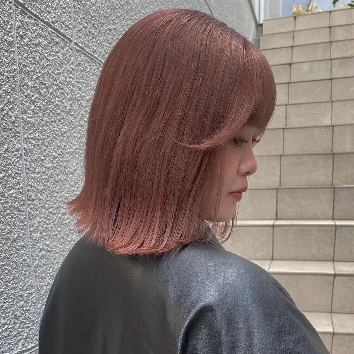 ミディアム カラー ヘアアレンジ 木下 梓のヘアスタイル