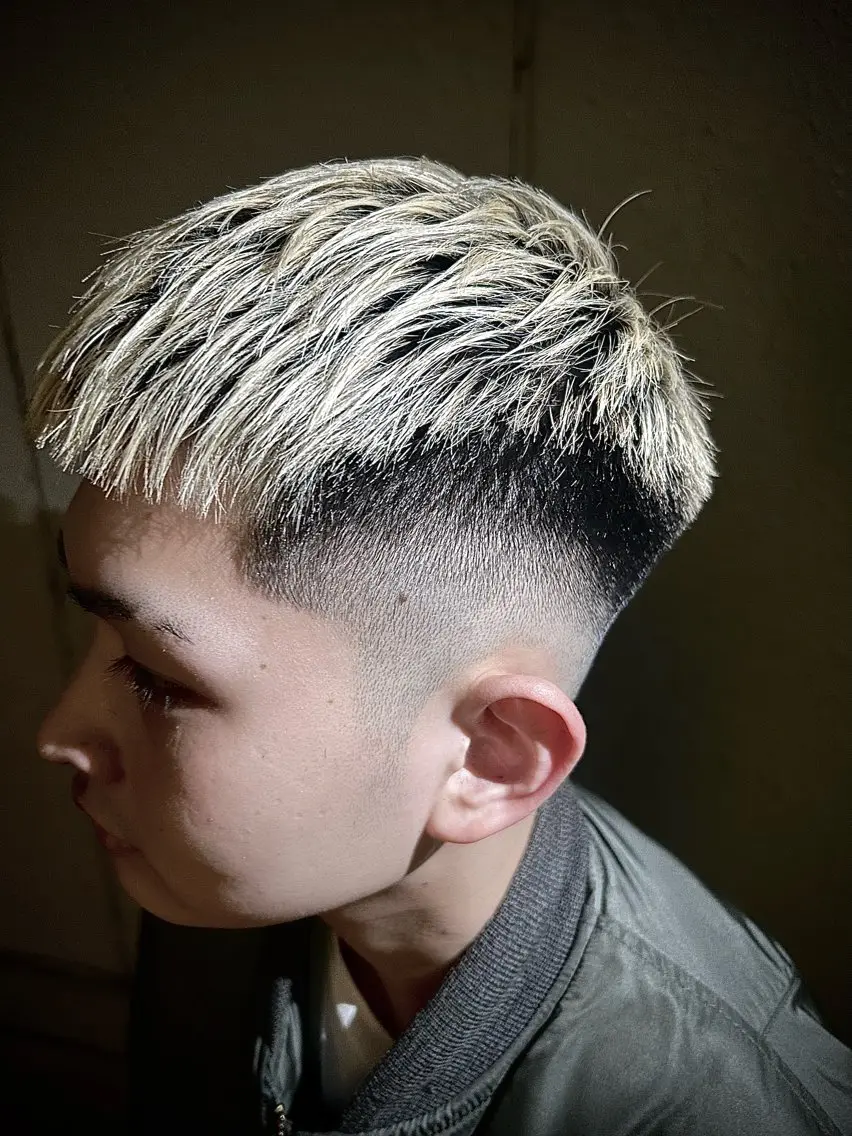 ショート メンズ フェードカット スキンフェード 藤原 大介のヘアスタイル