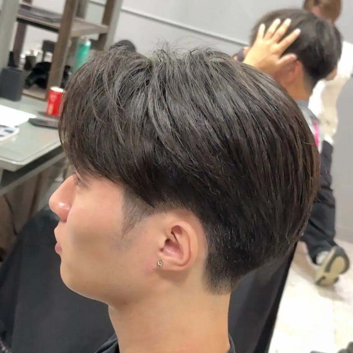 メンズ センターパート ヘアセット メンズ特化/新潟万代 中村ヤマトのヘアスタイル