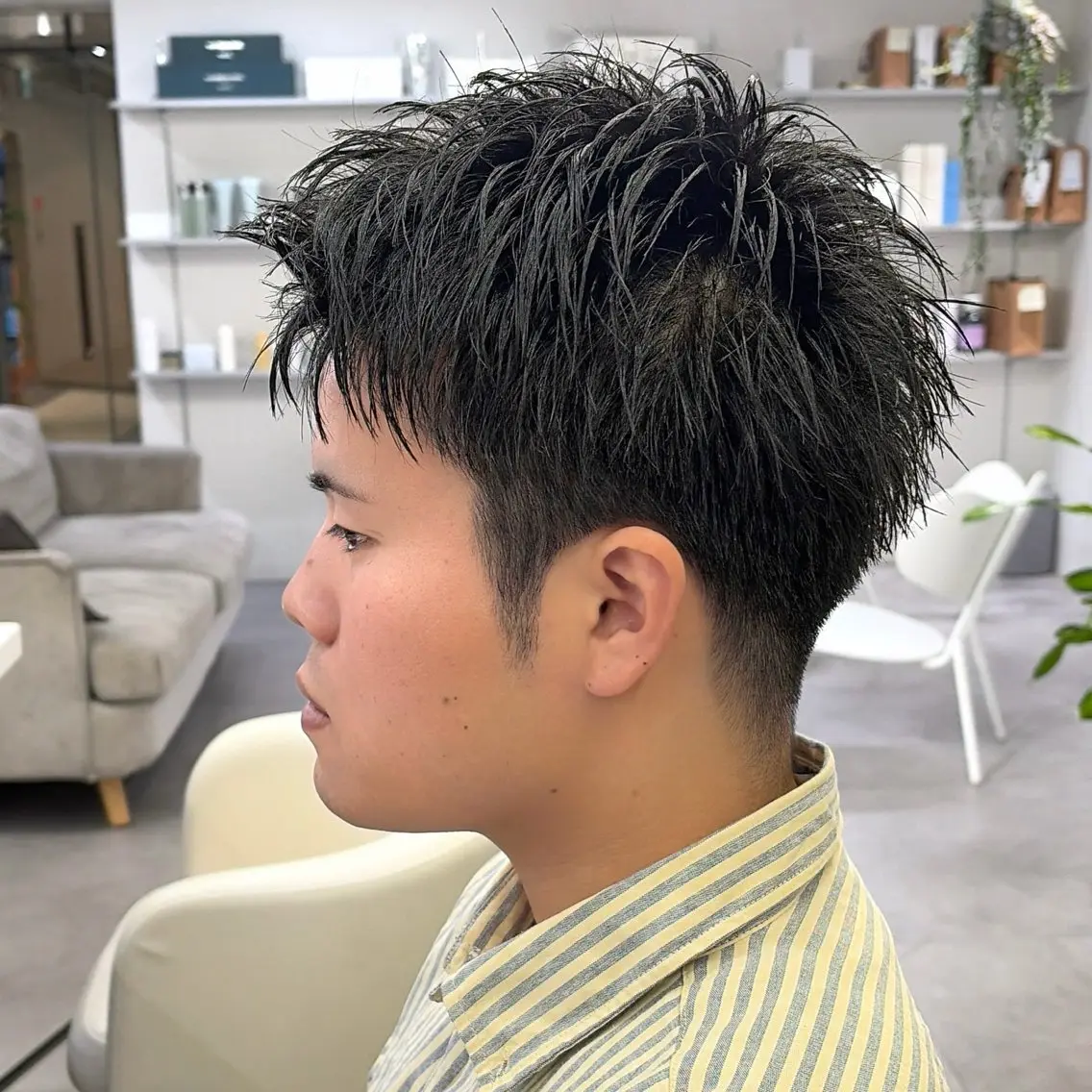 メンズ スパイキーショート 刈り上げ カット ナチュラルヘア/ 似合わせ/三宅 昌太のヘアスタイル