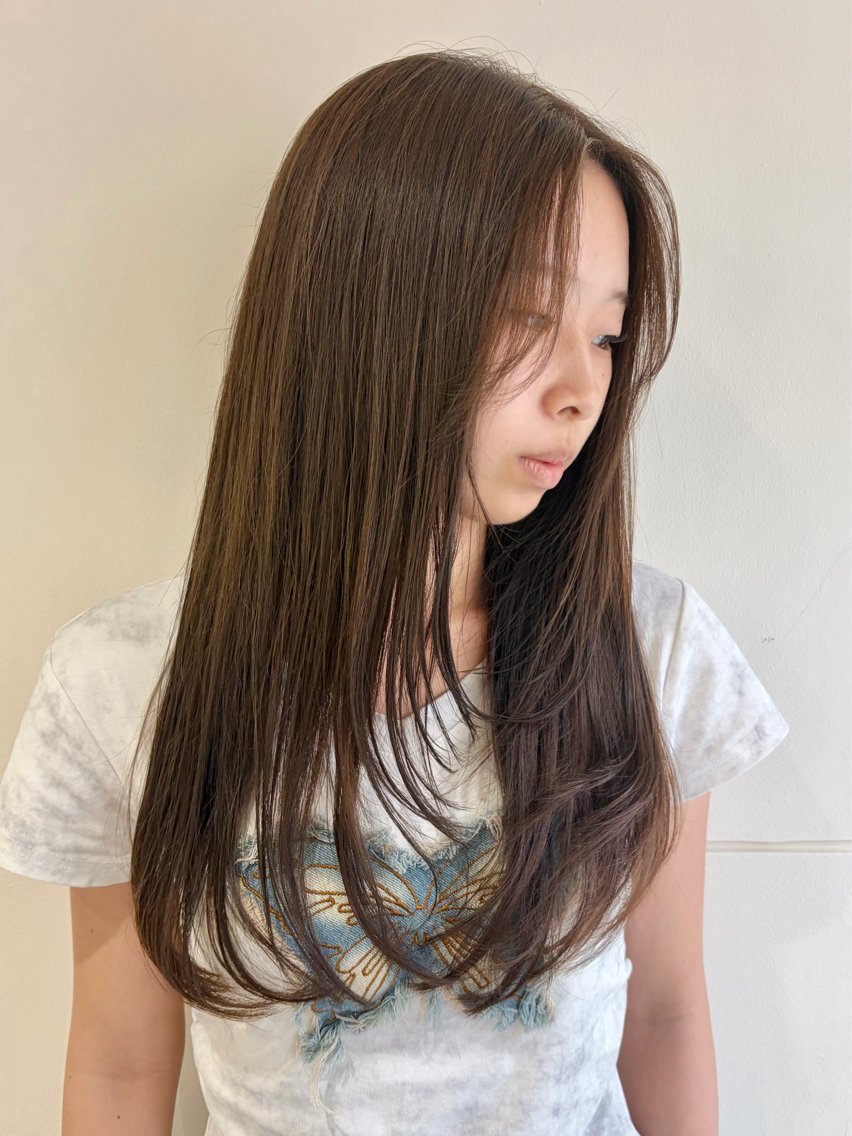 ロング カット 天王町×韓国レイヤー 髪質改善  佐藤友茉のヘアスタイル