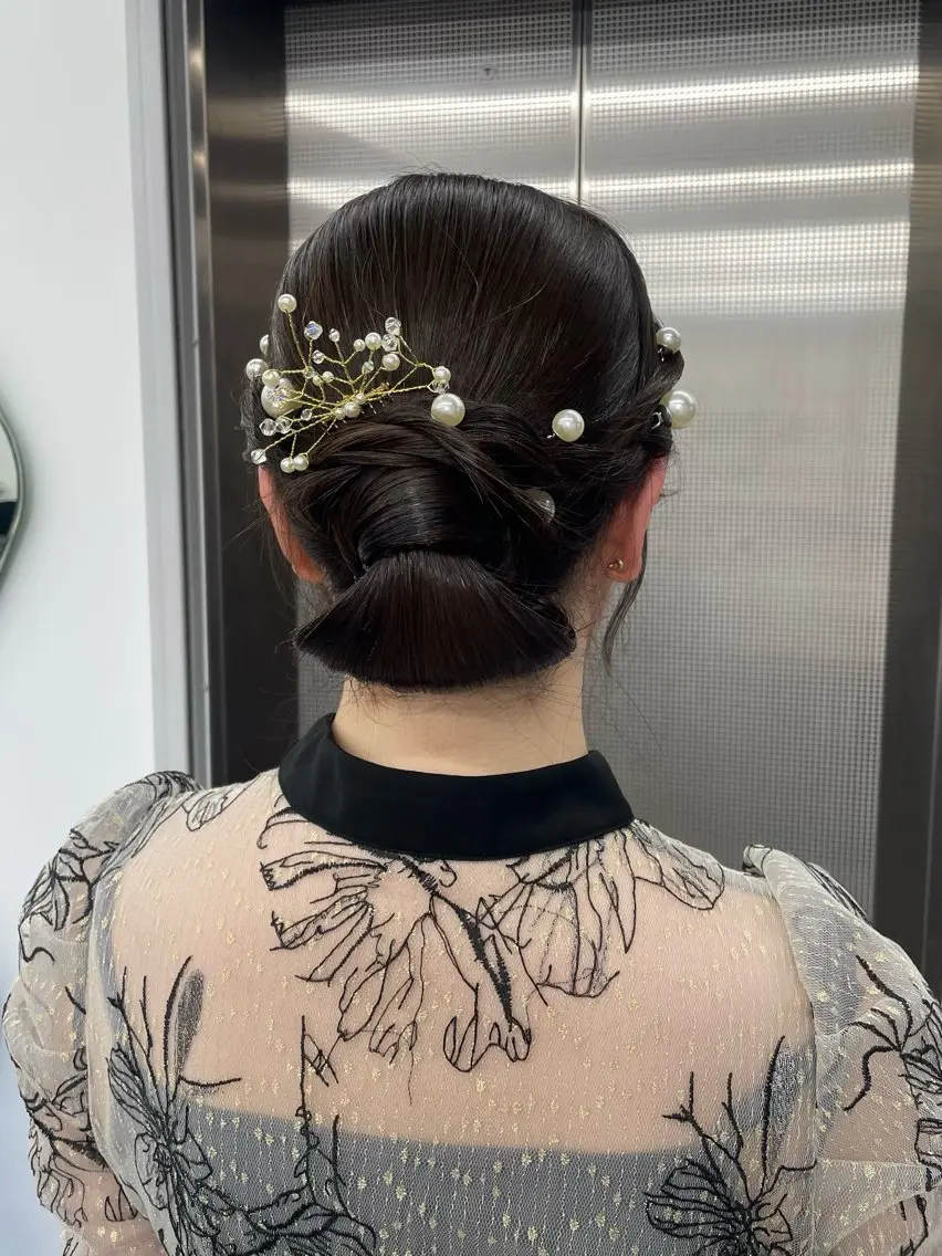 ヘアアレンジ 結婚式・ブライダル ヘアセット Nico☺︎🎀YU ボブ/カットのヘアスタイル