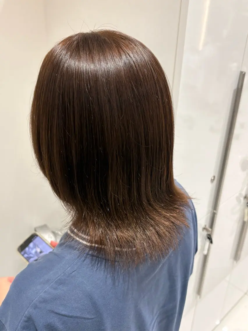 ミディアム カラー ブラウンカラー チョコレートブラウン メンズカット無料🔥 上大岡｜mamiのヘアスタイル