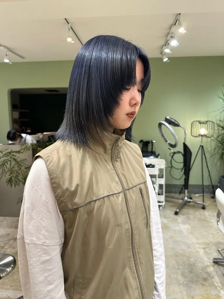 ミディアム Sabby氏川洸希 パーマのヘアスタイル