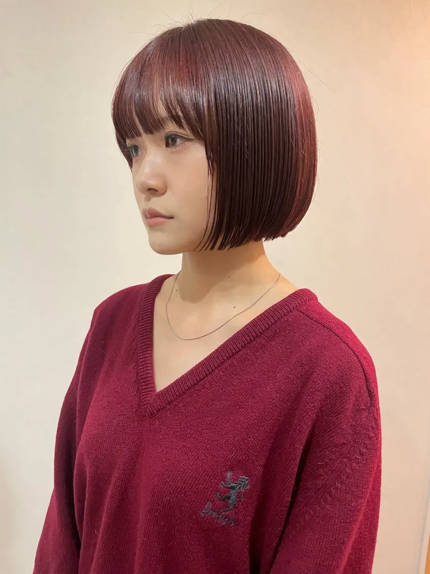 🍒2回目以降🍒暖色カラー+トリートメント¥3000の写真