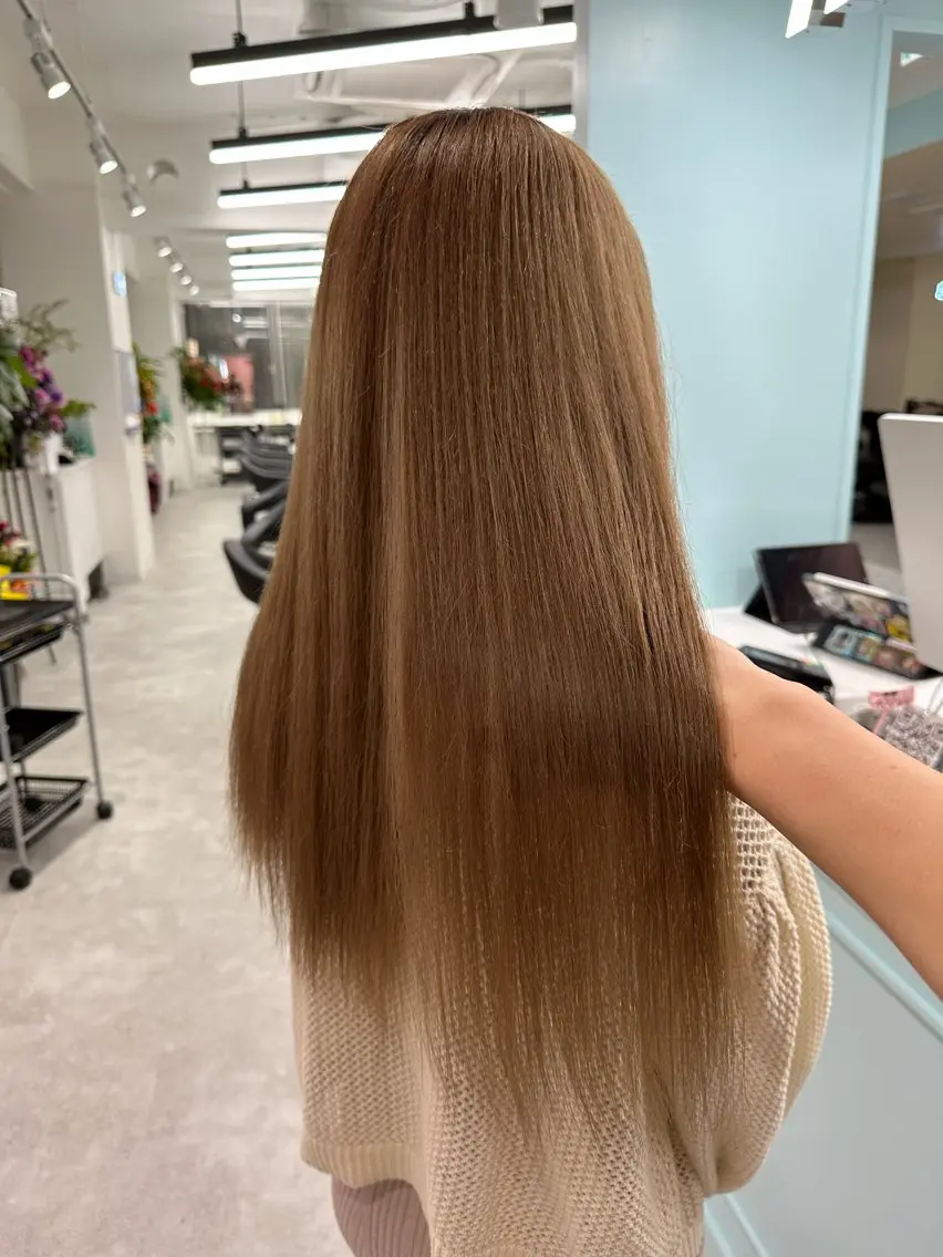 🍯ダメージを最大限抑えてくれる🐝💕ブリーチありWカラー➕髪質改善➕炭酸スパ➕ヘアセット💕の写真