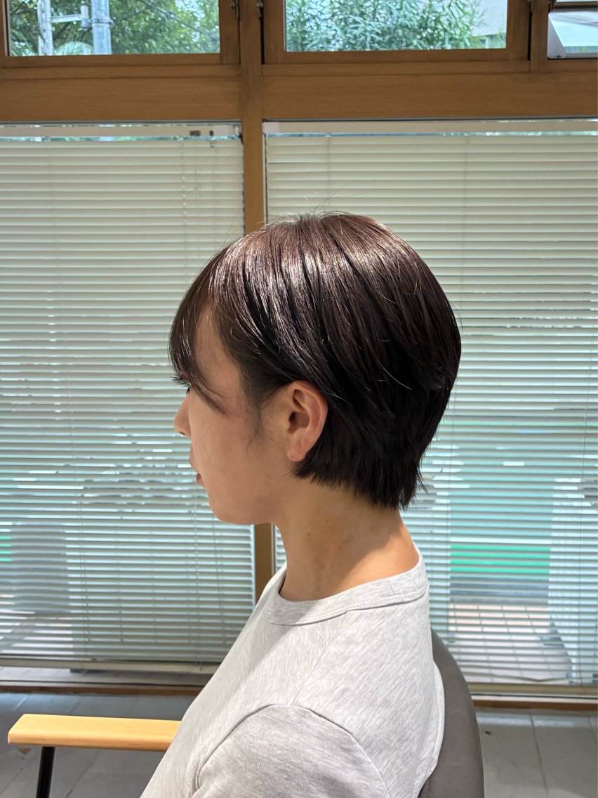 ショート カラー カット 縮毛矯正 トリートメント 🫧ゆうき🪽 髪質改善/ハイライトのヘアスタイル