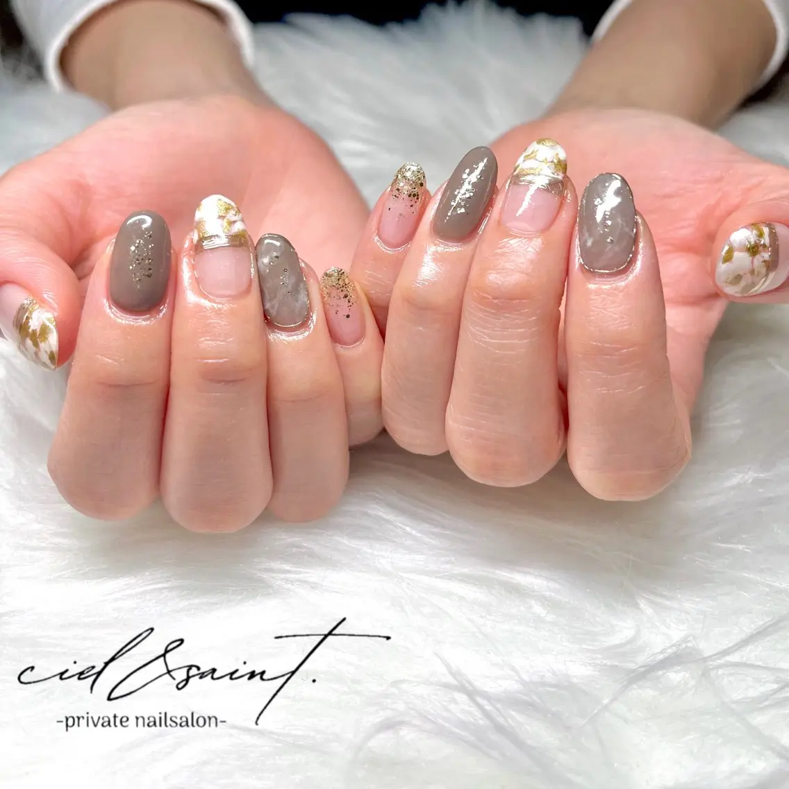 ネイル ハンドネイル nail salon ciel&saintのネイルデザイン