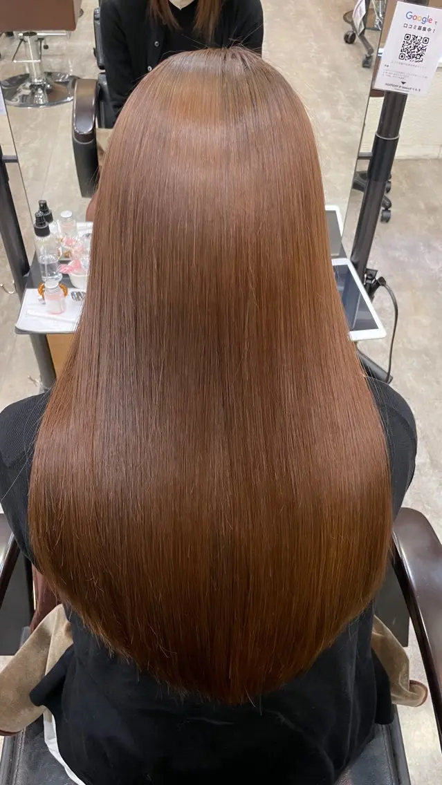 ロング 縮毛矯正 酸性ストレート カット 縮毛矯正 トリートメント 🐾Kenta🐾✰ ブリーチカラー✰のヘアスタイル