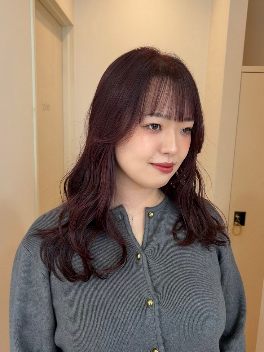 セミロング カラー ブラウンカラー カット ヘアカラー トリートメント 富永 美玖のヘアスタイル