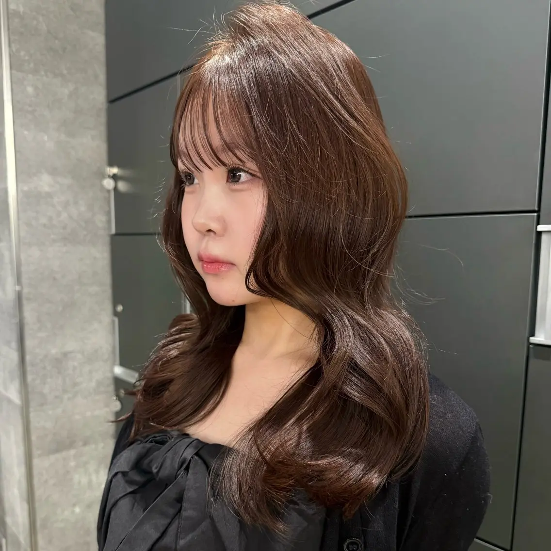 ロング カラー ブラウンカラー ヘアカラー 韓国ヘア🎀/ 艶カラー️🩵ココネのヘアスタイル