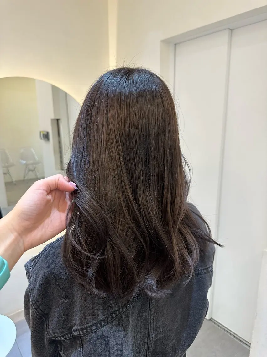 セミロング カラー ヘアアレンジ カット ヘアカラー ママ美容師 YUIのヘアスタイル