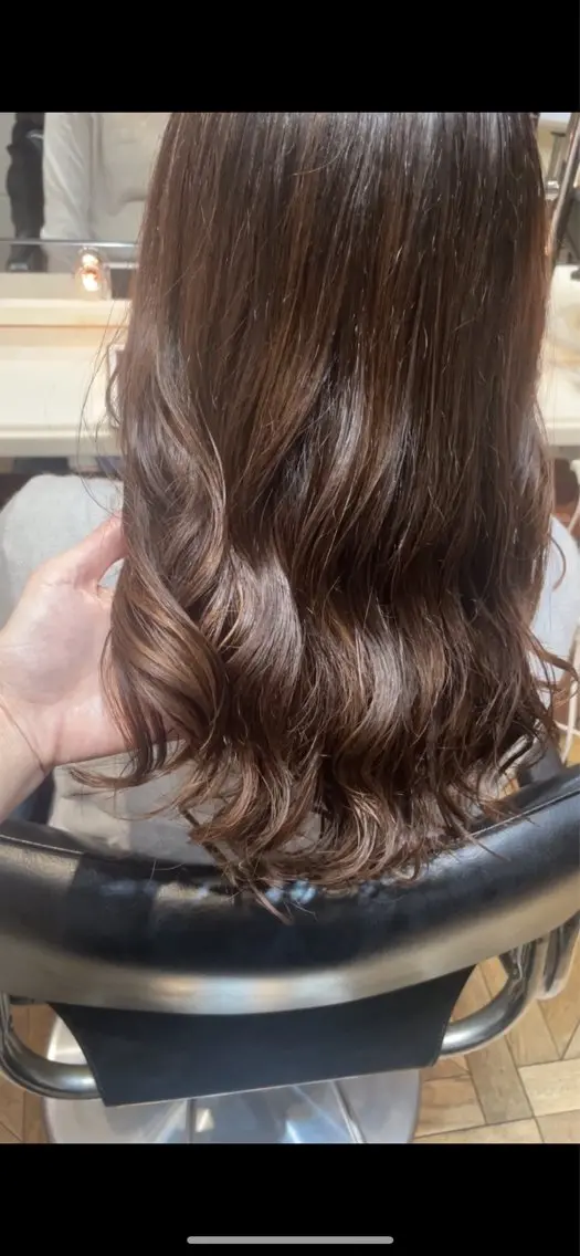 セミロング パーマ カット パーマ トリートメント ご新規様限定 透明感カラーKANAのヘアスタイル
