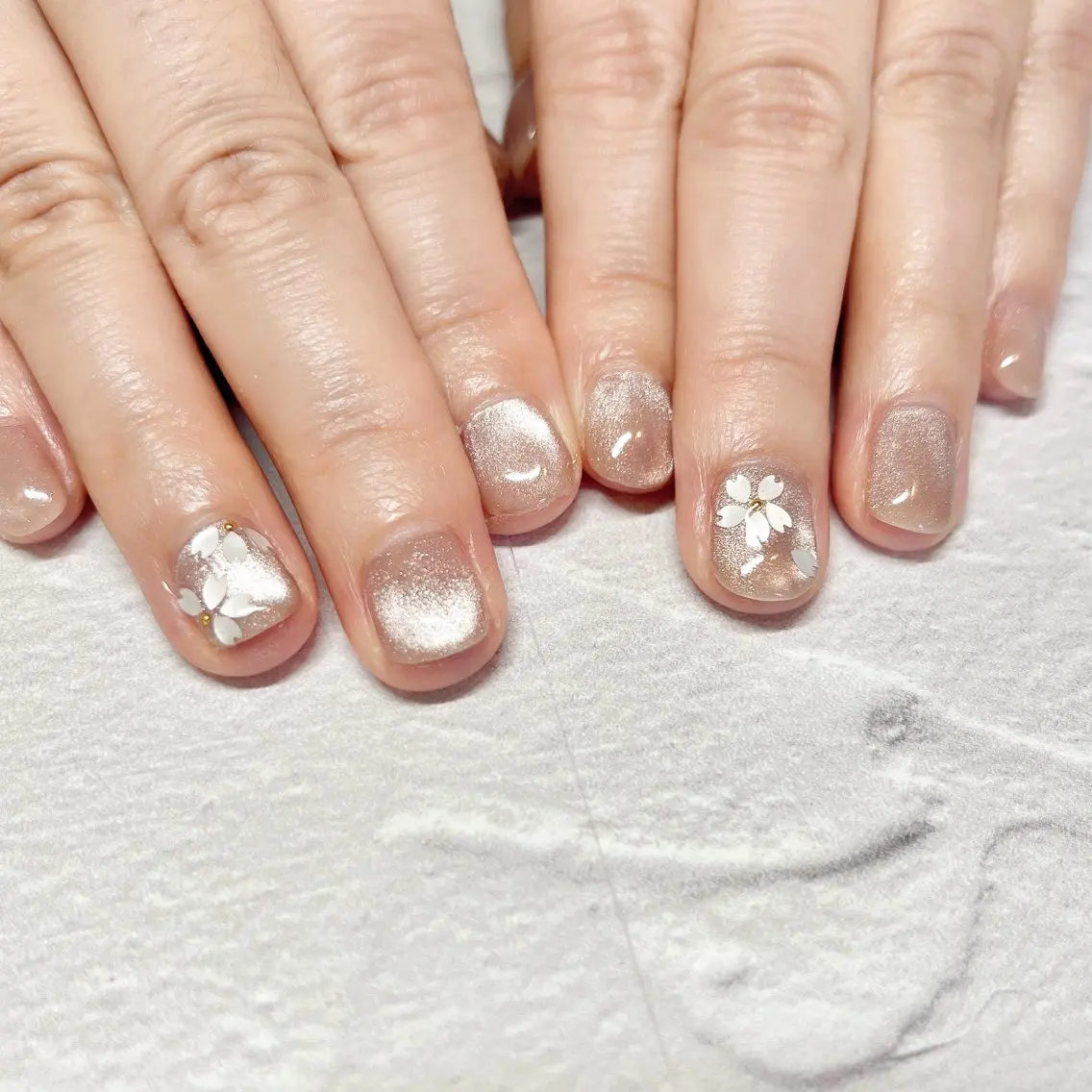 ネイル アートネイル 桜ネイル ハンドネイル li___nail 31のネイルデザイン