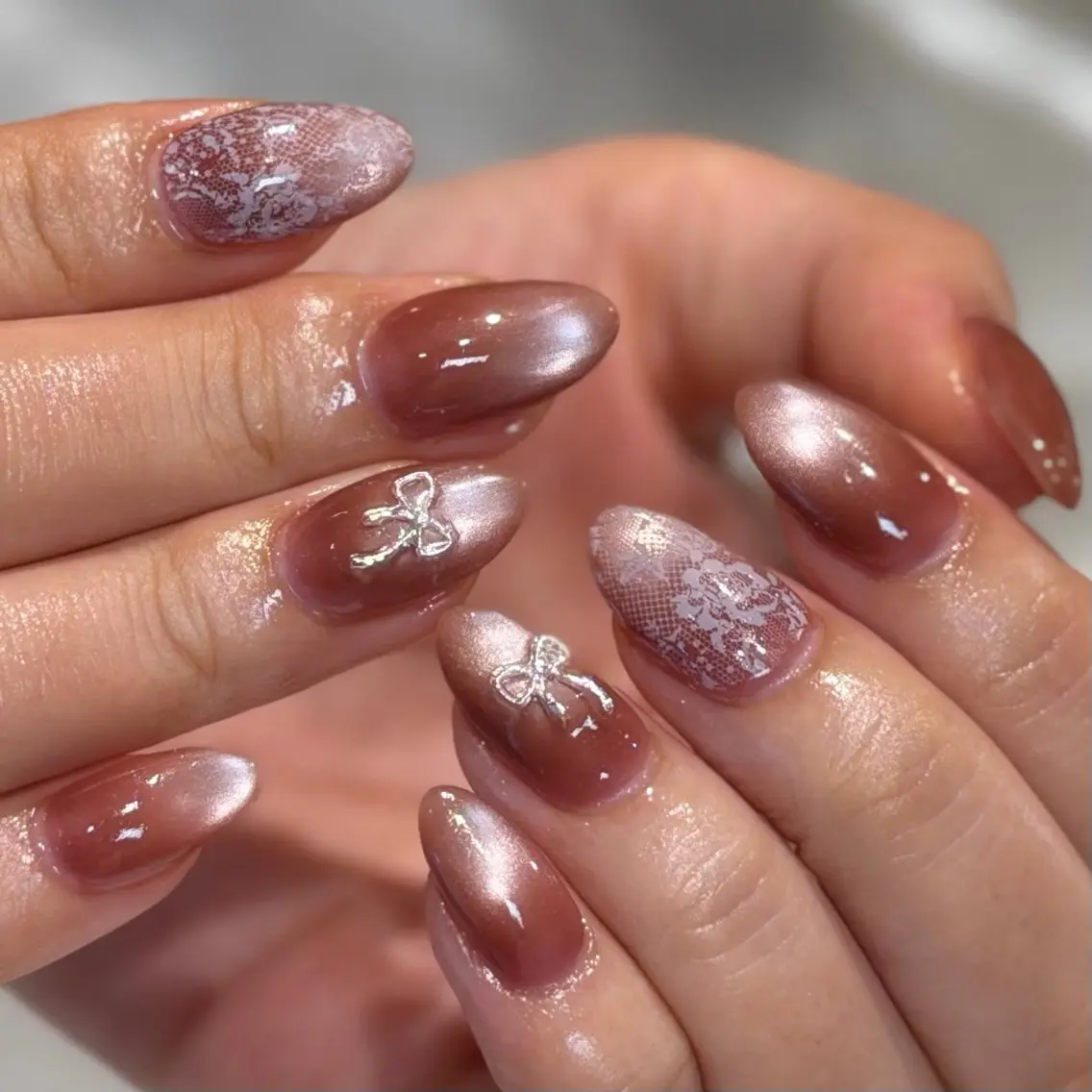 ネイル シンプルネイル yume 🎀大人ガーリー🎀のネイルデザイン