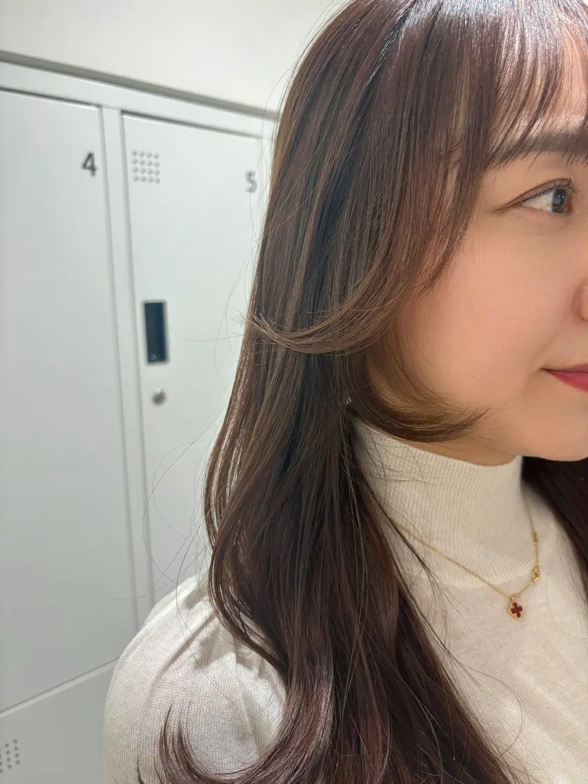 セミロング 顔周りカット 小顔カット カット ヘアカラー トリートメント 似合わせ美髪ヘア✨ 天王寺.阿倍野🌈のヘアスタイル