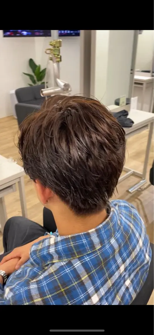 ショート カラー メンズ ヘアカラー トリートメント 【パーマの達人】 🔥横浜メンズ/允のヘアスタイル
