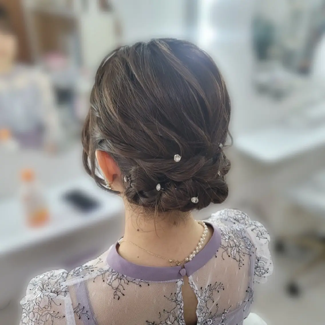 ミディアム ヘアアレンジ ヘアセットサロン 渥美寿美翔のヘアスタイル