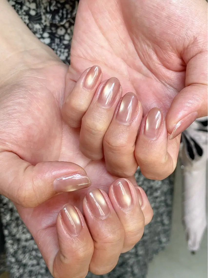 ネイル オーロラネイル フットネイル フレンチネイル ジェルネイル マグネットネイル ハンドネイル kiki nail たまプラーザのネイルデザイン