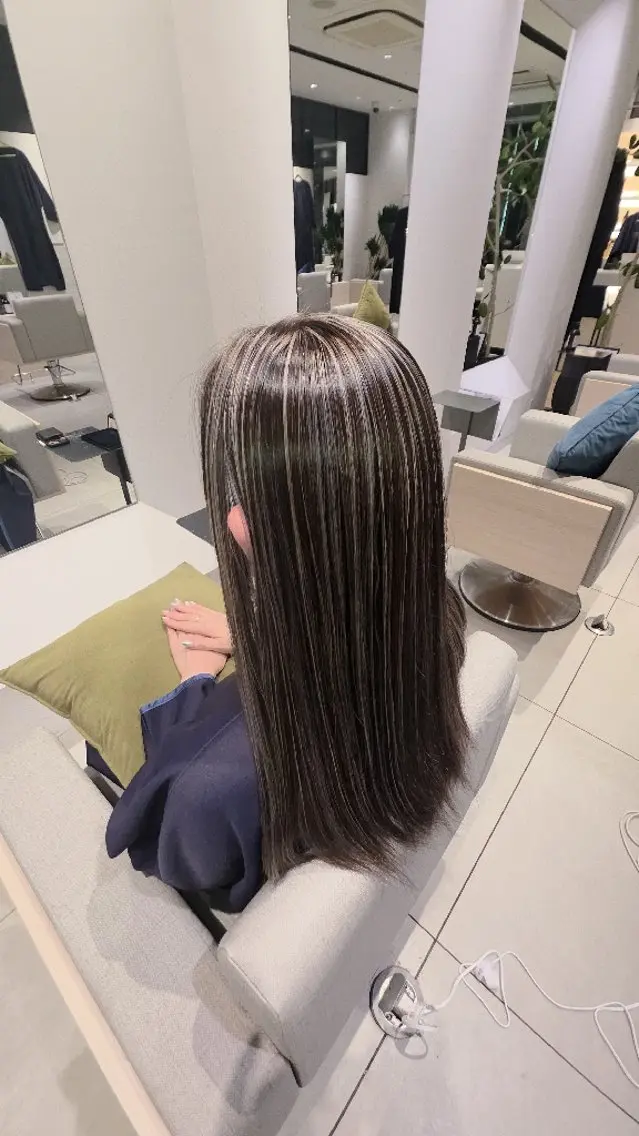 ロング ヘアカラー トリートメント ✂髪質改善ストレート NO.1 深澤 颯斗のヘアスタイル