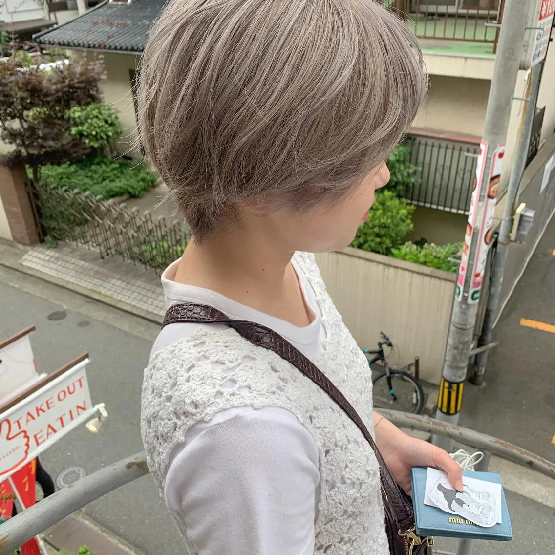 カラー メンズ ヘアカラー MARU パーマ/レイヤーのヘアスタイル